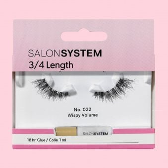 022 3/4 Length Wispy Volume Reusable Eyelashes (Adhesive Included) (0225139)