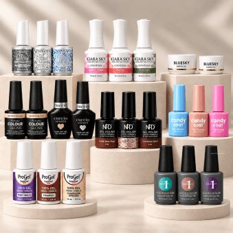 25 Assorted Gel Nail Polishes - Mixed Brands & Colours - TPO Clearance Bundle