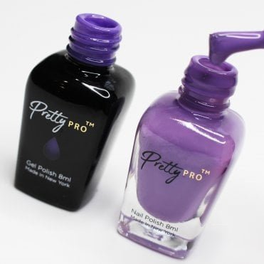 A Pretty Pair Hema Free Gel Polish & Nail Polish Duo - Pretty Pro Purple (2 x 8ml)