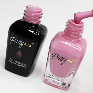 A Pretty Pair Hema Free Gel Polish & Nail Polish Duo - Simply Pink (2 x 8ml)