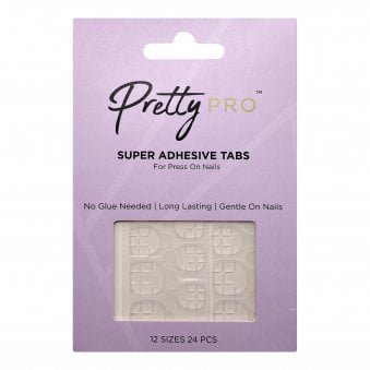 Super Adhesive Tabs For Press On Nails - 24 Pieces & 12 Sizes (40123)