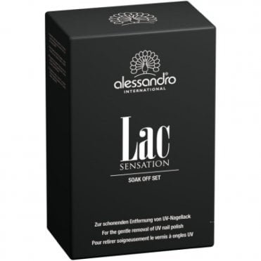 Alessandro - Lac Sensation - Soak Off Set (1 x Soak Off Liquid, 10 x Soak Off Caps, 1 x Nail Buffer & 3 x Rosewood Sticks) (02174)
