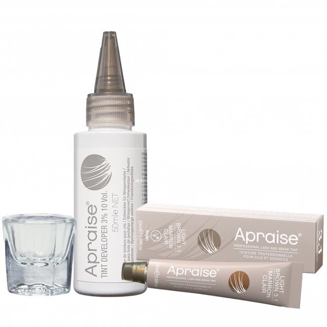 Apraise Tint Developer & Eyebrow & Eyelash Tint Kit - 3.1 Light Brown (20ml & 50ml) PROFESSIONAL USE ONLY