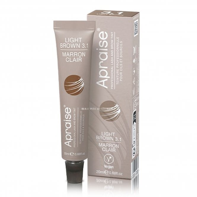 Apraise Vegan Friendly Eyelash & Eyebrow Tint - Light Brown 3.1 20ml (555863) PROFESSIONAL USE ONLY