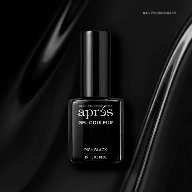 Aprés Gel Couleur HEMA & TPO Free Gel Polish - Rich Black 15ml