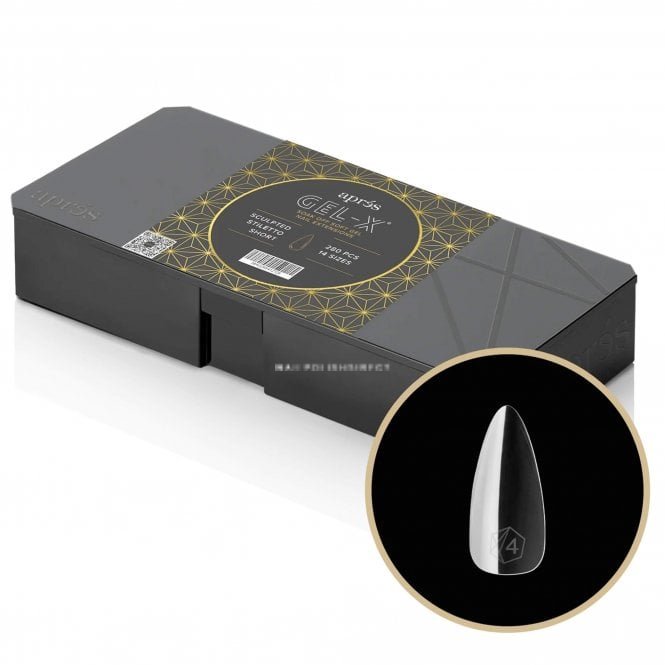 Aprés Gel-X Box Of Tips - Sculpted Stiletto (280 Pcs & 14 Sizes)