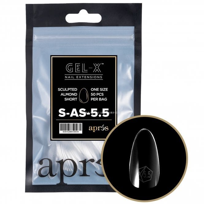 Aprés Gel-X Tips Refill Pack - Sculpted Almond Short (50 Pcs)