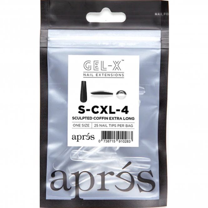 Aprés Gel-X Tips Refill Pack - Sculpted Coffin Extra Long (50 Pcs)