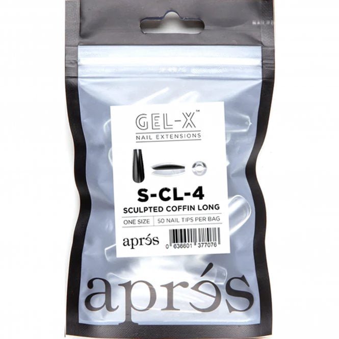 Aprés Gel-X Tips Refill Pack - Sculpted Coffin Long (50 Pcs)