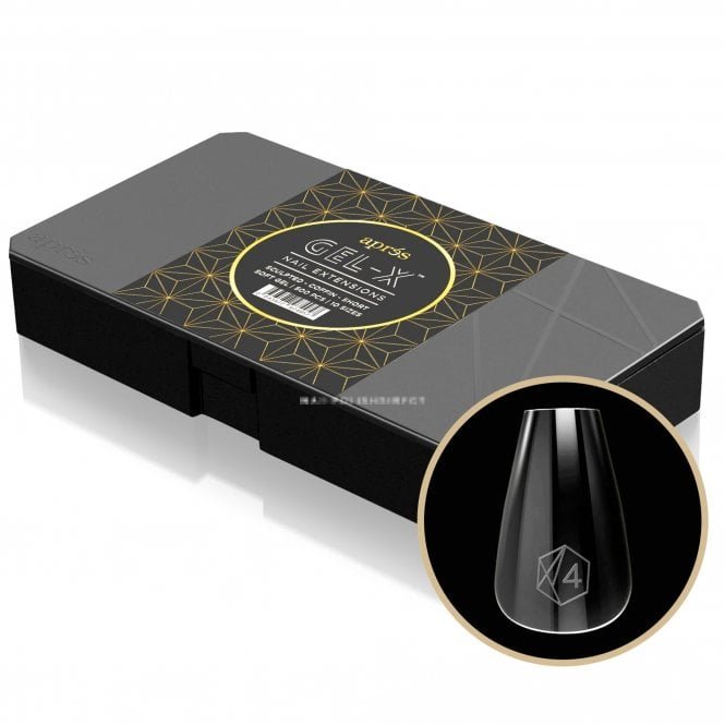 Aprés Gel-X Box Of Tips - Sculpted Coffin Short (500 Pcs & 10 Sizes)