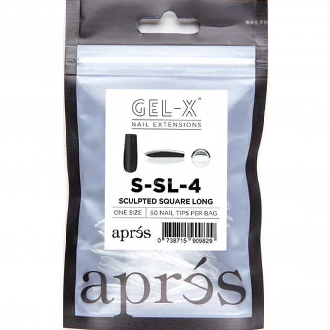 Aprés Gel-X Tips Refill Pack - Sculpted Square Long (50 Pcs)