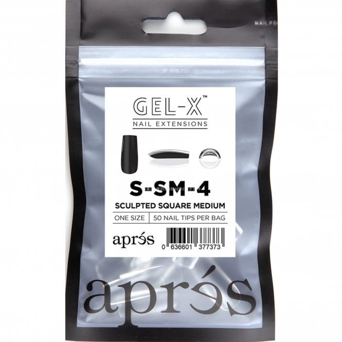 Aprés Gel-X Tips Refill Pack - Sculpted Square Medium (50 Pcs)