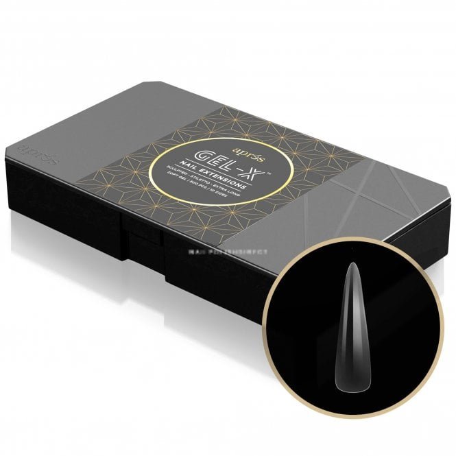 Aprés Gel-X Box Of Tips - Sculpted Stiletto Extra Long (250 Pcs & 10 Sizes)
