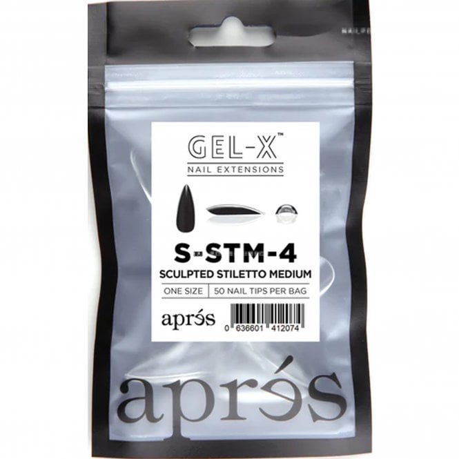 Aprés Gel-X Tips Refill Pack - Sculpted Stiletto Medium (50 Pcs)