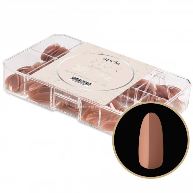 Aprés Neutrals Gel-X Box Of Tips - Imani Natural Round (150 Pcs & 11 Sizes)