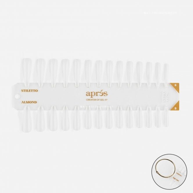 Aprés Gel-X Tip Swatches - Extra Long Sculpted - (Stiletto/Almond)