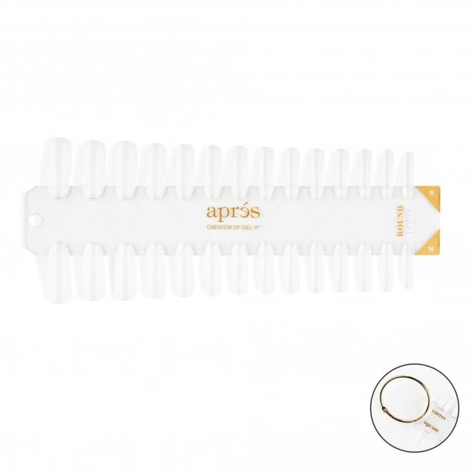 Aprés Gel-X Tip Swatches - Long Round - (Natural/Sculpted)
