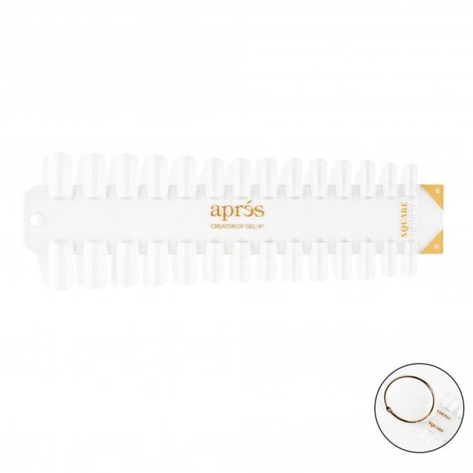 Aprés Gel-X Tip Swatches - Short Square - (Natural/Sculpted)