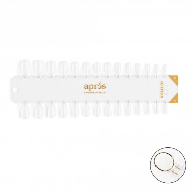 Aprés Gel-X Tip Swatches - Short Stiletto - (Natural/Sculpted)