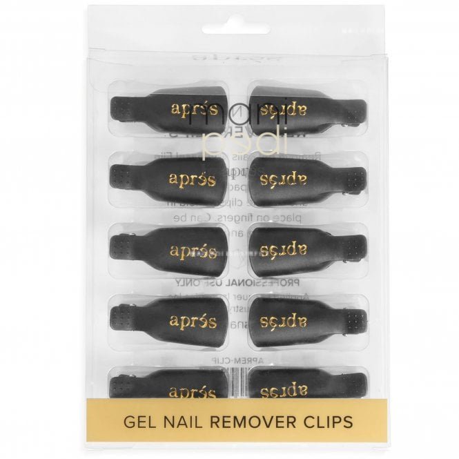 Aprés Mani Pedi Professional Gel Nail Remover Clips (Pack of 10)