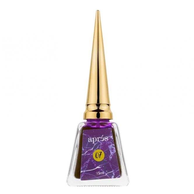 Aprés Artiste ArtInk Marble Effect Gel Nail Polish - Purple (7) - 15ml