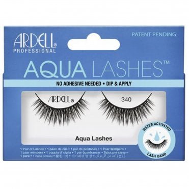 Aqua False Strip Eyelashes - No Adhesive Needed (340) (63401)