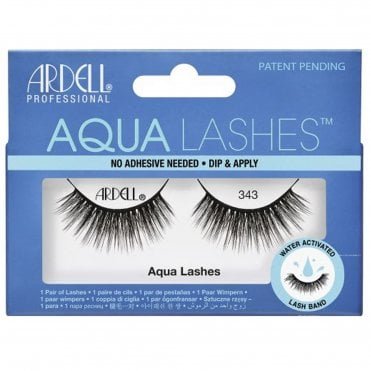 Aqua False Strip Eyelashes - No Adhesive Needed (343) (63404)