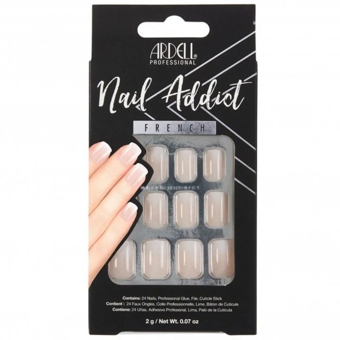 Ardell Nail Addict French False Nails - Subtle French (28 Nails) (63860)