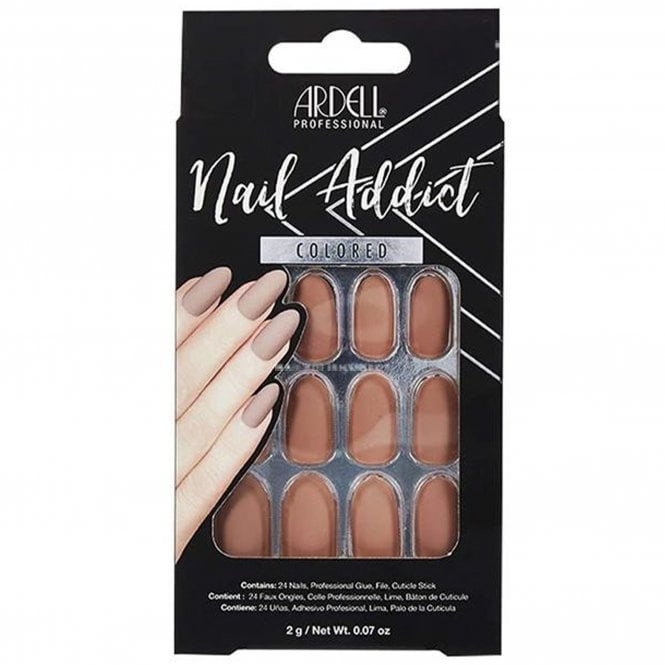 Ardell Nail Addict Solid False Nails - Barely There Nude (24 Nails) (66411)