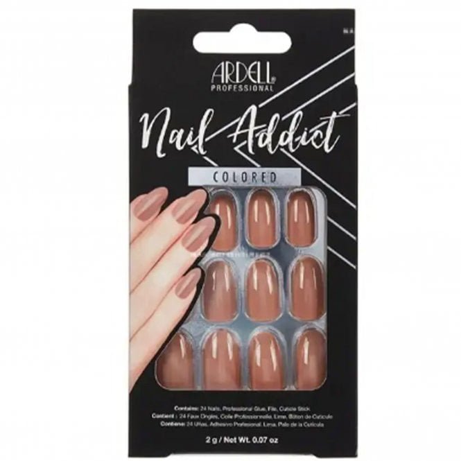 Ardell Nail Addict Solid False Nails - Latte (28 Nails) (63830)