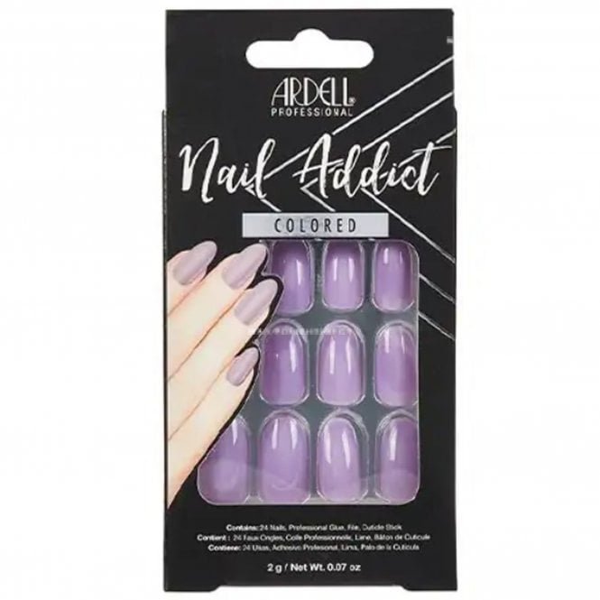 Ardell Nail Addict Solid False Nails - Lovely Lavender (24 Nails) (66437)