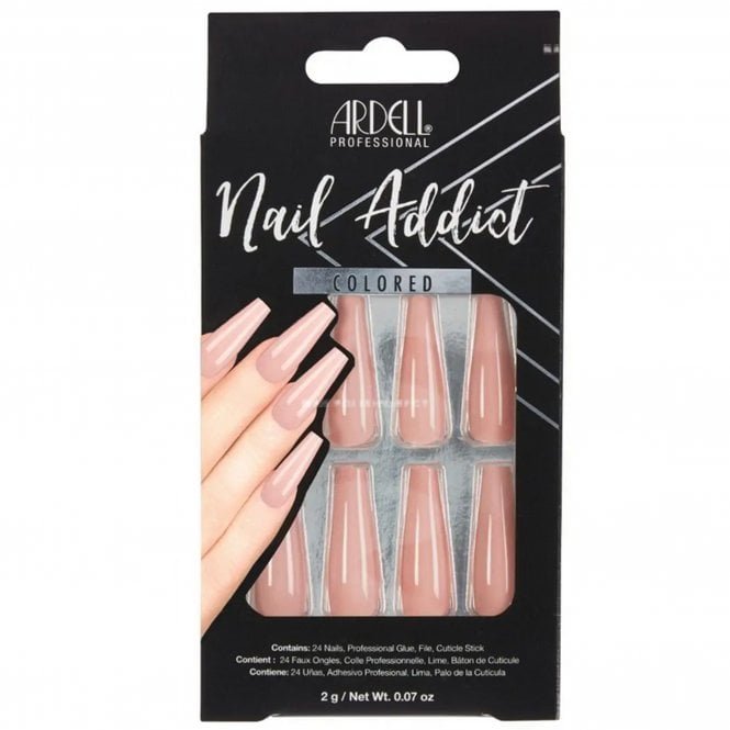Ardell Nail Addict Solid False Nails - Nude Pink (28 Nails) (63871)