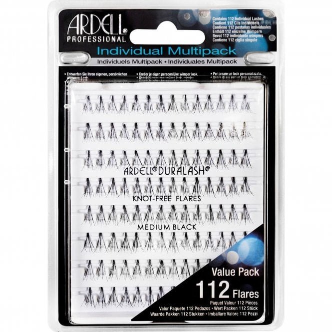 Ardell Natural False Eyelashes - Individual Knot Free Flares - Medium Black (61487)