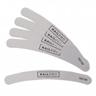 Banana Nail Files - Zebra - 100/180 Grit (Pack Of 5)