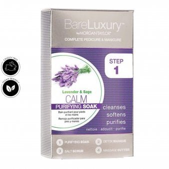 BareLuxury - Complete Pedicure & Manicure Pack - Calm Lavender & Sage (1 x 28g, 2 x 20g, 1 x 20ml)