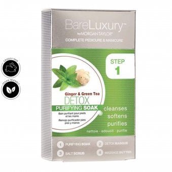 BareLuxury - Complete Pedicure & Manicure Pack - Detox Ginger & Green Tea (1 x 28g, 2 x 20g, 1 x 20ml)