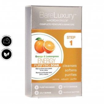 BareLuxury - Complete Pedicure & Manicure Pack - Energy Orange & Lemongrass (1 x 28g, 2 x 20g, 1 x 20ml)