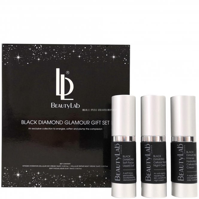 Beauty Lab Black Diamond Glamour Gift Set - Energises & Softens - 3 x 15ml