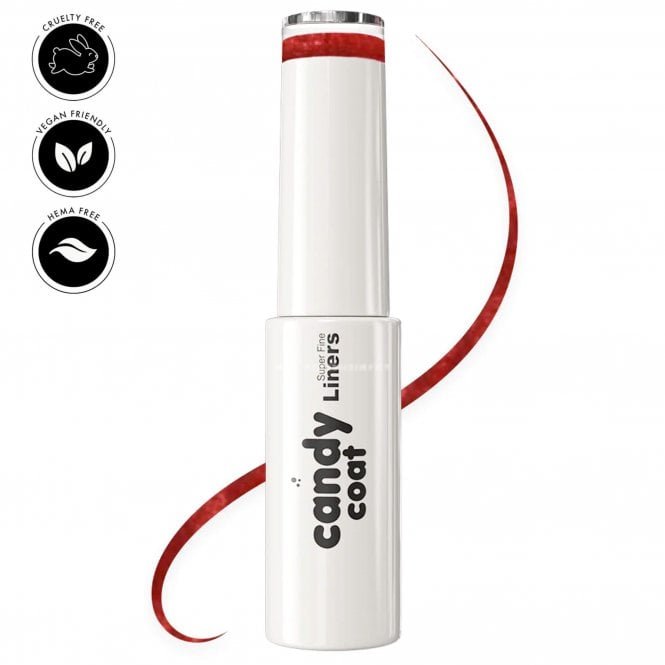 Candy Coat Hema Free Gel Nail Art Liner - Red Sparkle 10ml