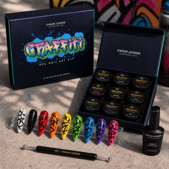 Celebrity Nail Artist HEMA & TPO Free Graffiti Gel Nail Art Kit