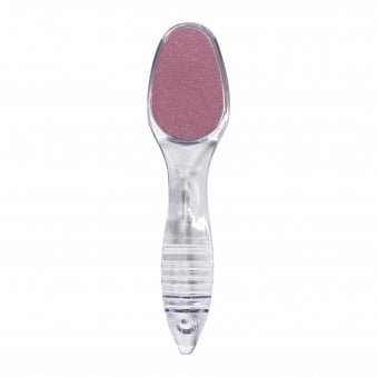 Ceramic Foot File - Clear Handle & Pink Base (1003)