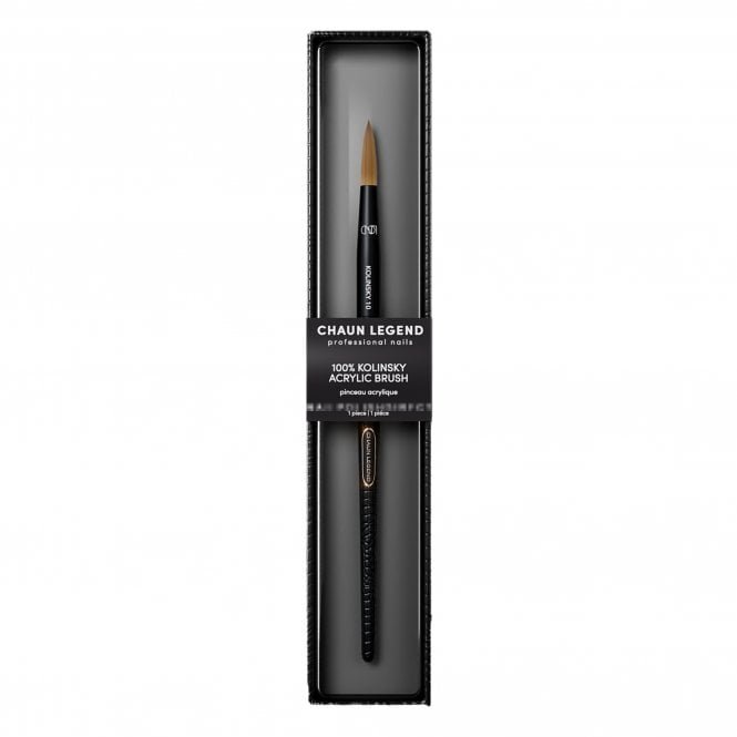 Chaun Legend Celebrity Nail Artist Acrylic Brush - 100% Kolinsky Brush - Size 10 