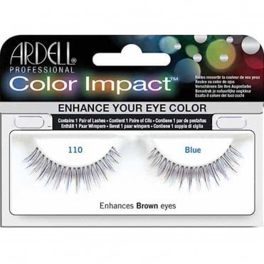 Color Impact False Eyelashes - Blue (Enhances Brown Eyes) (61474)