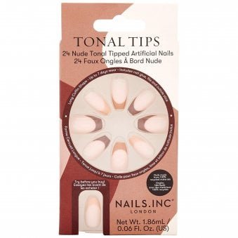 Coloured False Nails - Tonal Tips (24 Nails & Glue 1.86ml)