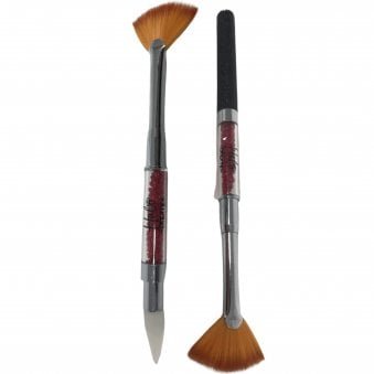 Create Combo Nail Art Brush - Fan Brush & Diamante Pick Up (NA2005)
