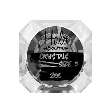 Create Nail Art Crystals - Black - Size 3 (288 Small Pieces) (NA502)