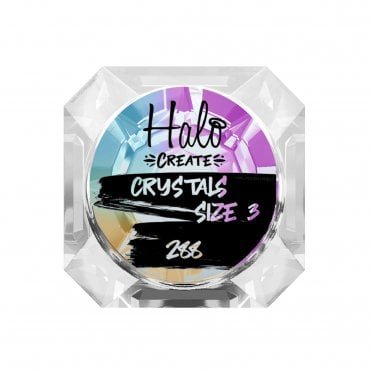 Create Nail Art Crystals - Clear AB - Size 3 (288 Small Pieces) (NA506)