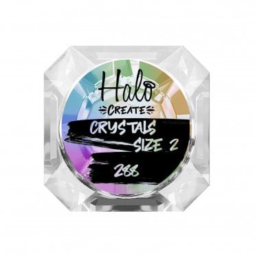 Create Nail Art Crystals - White AB - Size 2 (288 Small Pieces) (NA521)