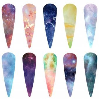 Create Nail Art Foils - 10 Pack - Galaxy