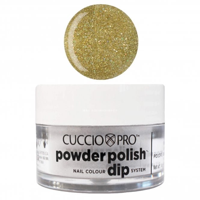 Cuccio Pro Powder Polish - Nail Colour Dip System - Gold Glitter 14g Or 45g (5569-5)